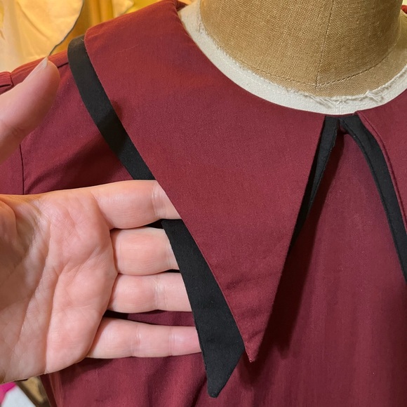 Tuesday of California NWT double dagger dress in oxblood - Picture 7 of 16